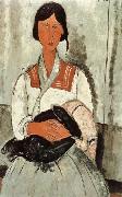 Amedeo Modigliani Gypsy Woman and Girl oil painting on canvas